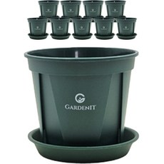 Gardenit 原創控根盆 + 盆托組合, 深綠色, 10套