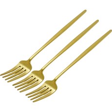 TABLE Art. 韓國製 Avella 霧面中叉, 金色, 3個