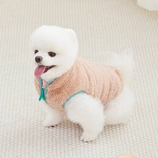 Woolly 狗狗Bonbon刷毛背心, 粉紅色