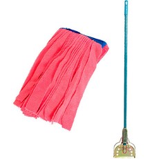 크린메이트 경편 마포걸레 분홍 + 철 마포대 세트, 1세트