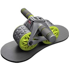 BODY SCULPTURE 強力健腹輪 + 護膝墊套組, BDCR-BB714C, 灰色 + 綠色