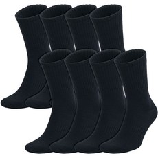 SintaSocks 男性用加厚長筒襪8雙組, 黑色