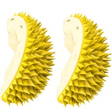 Mimine Juju 寵物榴槤低刺激按摩刷, 黃色, 2個