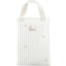 momnoko 嬰兒絎縫刺繡便攜式尿布包, 兔子