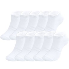 TheSox Sindashocks 女性基本款運動休閒襪 10雙, 白色