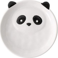 摩登可愛熊貓盤子 YJ566, 白色, 1個