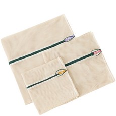 Bamboo Bebe 方形洗衣網3件組, 純米色, 1套