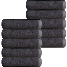 松月毛巾可頌洗臉毛巾 180g 竹纖維, 深灰色, 10個