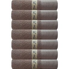 송월타월 레이아 뱀부 수건 195g, 브라운, 7개