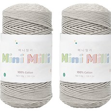 Yarna Mini Milli針織毛線球, 724 柔灰