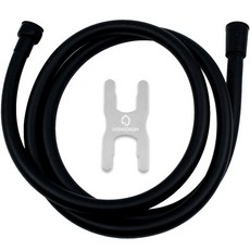 HOMEDAUM 防纏繞軟式PVC管狀蓮蓬頭軟管 + 扳手, 單一顏色, 1個