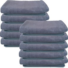 하트민 고품격 원단 고급 미용타올 110g 극세사, 그레이, 10개