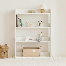 아이엔지홈 아동용 토리 마이토이 교구장 DIY 책장 4단, 화이트