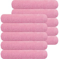 송월타월 타올 데일리38 얇은수건 95g 20수 면사, 베이비핑크, 10개