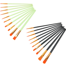 Khohimo 水彩筆 黑色10種 + 綠色10種 套組 3W063, 黑色+綠色, 10種, 1套