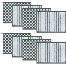 Guy Laroche 姬龍雪 竹纖紗毛巾4入組, 1組, 綠色線條+綠色棋盤