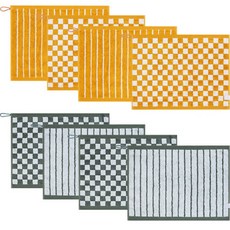 GUY LAROCHE 竹纖維預染手巾 西洋棋 2種+格紋 2種組, 2組, 黃綠色