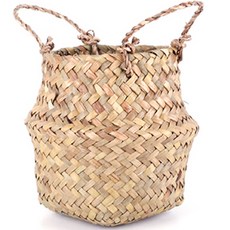 morningscent 수공예 라탄 바구니, 혼합색상, 1개