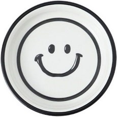 Modern G 可愛盤子 白色微笑 B YJ558, 混合色, 1個