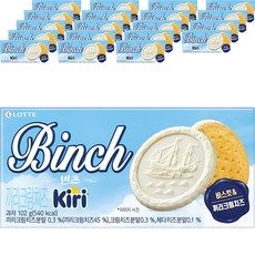 롯데웰푸드 빈츠 끼리크림치즈, 102g, 20개