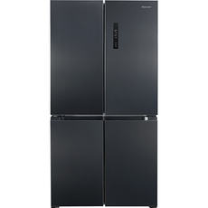 캐리어 클라윈드 피트인 4도어 양문형 냉장고 566L 방문설치, KRNF566BPS1, 미드나잇 블랙메탈