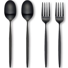 dalper Cosmos 茶匙 + 茶叉組 霧面黑, 茶匙 2p + 茶叉 2p, 1套