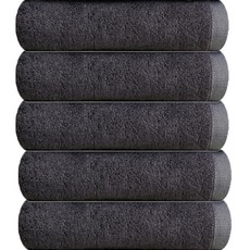 Songwol 松月 可頌竹纖維毛巾 180g 竹纖維紗, 深灰色, 5個