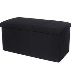 Copeness布料可收納長椅凳 60*36*36cm, 黑色