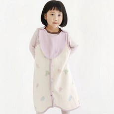 밤부베베 유아용 밤부골지 위드빕 수면 조끼 열매