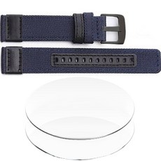 디씨네트워크 스마트워치 아웃도어 스트랩 + 워치 강화유리 2p 세트, 네이비(스트랩)