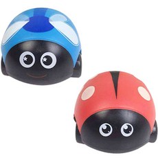 Ttpet 貓咪前後移動發條車玩具2件組, 藍色, 紅色, 1套