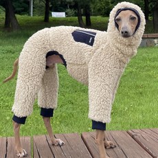 DOGGY STAR 義大利靈緹IG口袋刷毛連身衣, 深藍色口袋