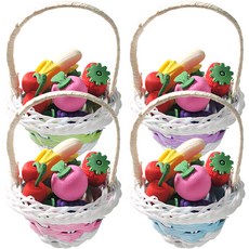 水果籃橡皮擦, 隨機出貨, 4個