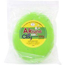 아키우네 유아용 지퍼백 클레이, 연두, 500g, 1개