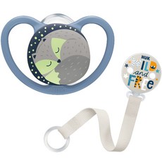 NUK Space夜光安撫奶嘴+專用奶嘴鍊組, 狐狸(奶嘴), S2(6~18個月), 1組