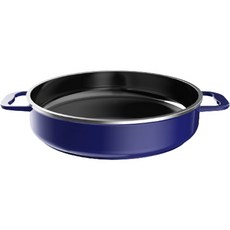 Hesslebach 電磁爐燉烤鍋 皇家紫羅蘭色 內部瑪瑙塗層 2.6L 24 x 6.5 cm, 1個, 24厘米