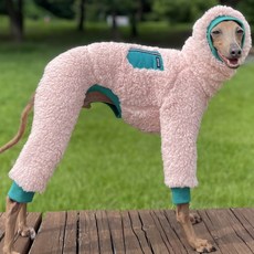 DOGGY STAR 義大利靈緹IG口袋刷毛連身衣, 翠綠色口袋