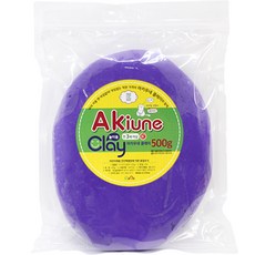아키우네 유아용 지퍼백 클레이, 보라, 500g, 1개