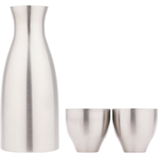 PEACOCK 真空隔熱清酒瓶酒杯組, 酒瓶 + 酒杯 2入, 1套