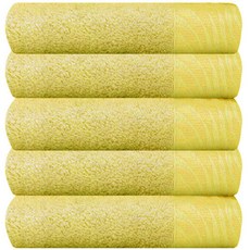 송월타올 샤보렌 웨이브 세면타월 160g, 옐로우, 5개
