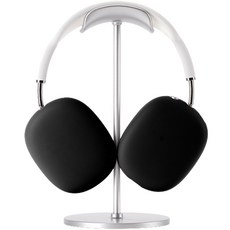 NUART AirPods Max 高級耳罩式耳機矽膠保護殼, 單一商品, 黑色, 1個