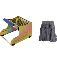 Clean Mate 鐵腳拖把寬版+超細纖維抹布 高級 灰色組, 1組