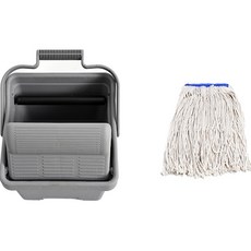 Clean Mate 滑動拖把小號+一般抹布 340g組, 1套