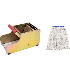 Clean Mate 腳踏式擰乾器 + 一般紗線拖把 340g 套組, 1套