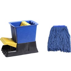 Clean Mate 腳踏式脫水桶 + 棉紗拖把組, 1套