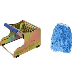 Clean Mate 鐵腳拖把寬拖把+超細纖維抹布拖把 拉鍊型組, 1組