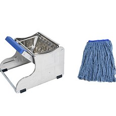 Clean Mate 不鏽鋼鐵腳擰乾桶 + 一般清潔用拖把 340g 套組, 1套