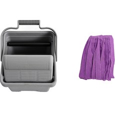 Clean Mate 滑動刮刀 小型+高級超細纖維抹布 紫色組, 1組, 紫色