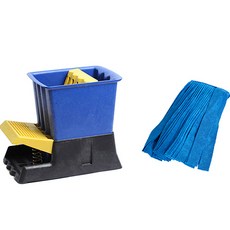 Clean Mate 腳踏式脫水器 + 輕便拖把 藍色套組, 1套