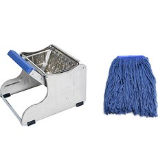Clean Mate 不鏽鋼鐵踏板脫水桶 + 棉紗拖把組, 1套